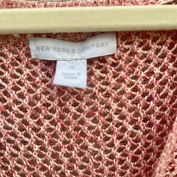 Open weave crocheted top, Nantucket red sweater, bathing suit coverup - Picture 5 of 5